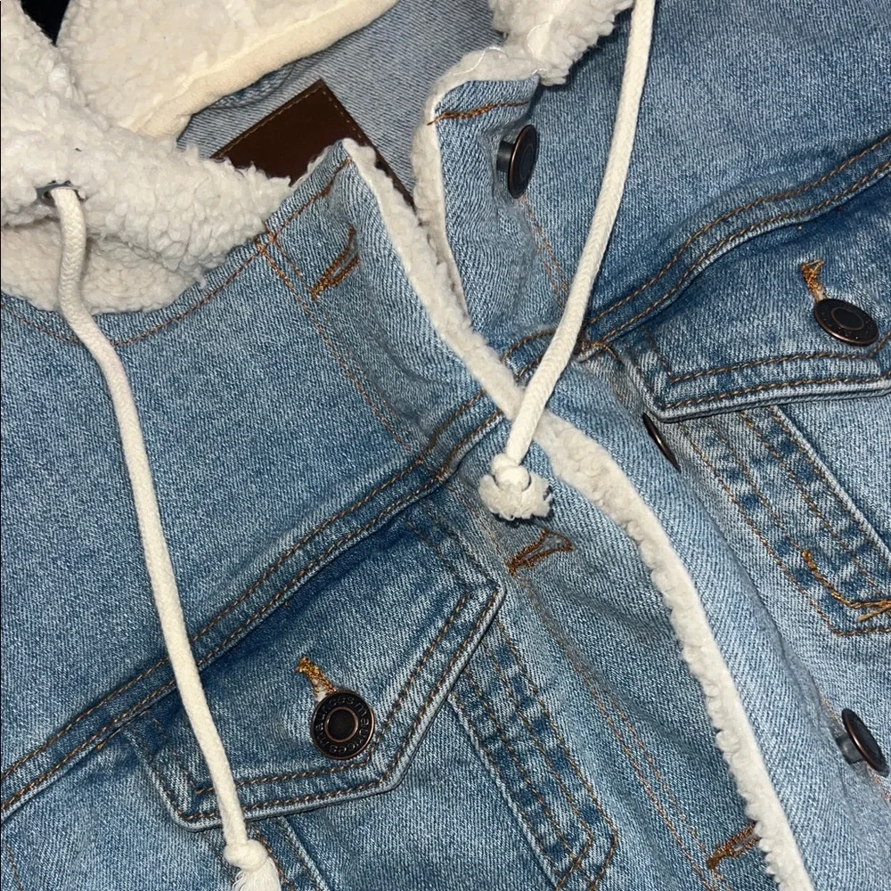 Maurices Light Blue Jacket with Cream Lining - Picture 4 of 9